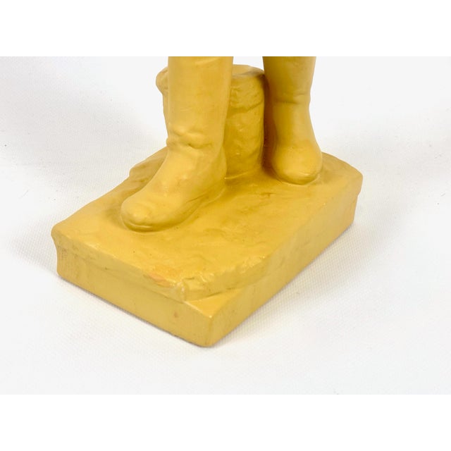 Socialist Realist Style Ceramic Sculpture of Sower, Former Czechoslovakia, 1940s For Sale - Image 9 of 12