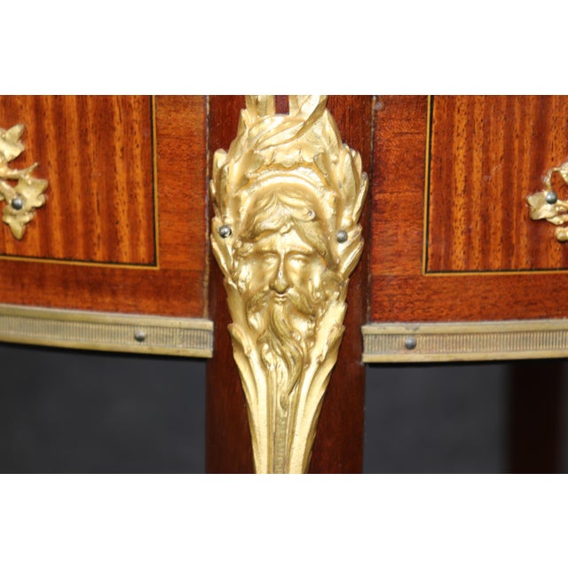 19th C Louis XV Style Bronze Ormolu Mounted End Table Chinoiserie Coromandel Top For Sale - Image 9 of 14