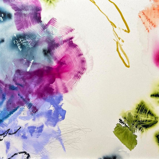 Original Mixed-Media Abstract Painting by Beth Winterburn For Sale