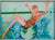 This bold and dynamic figurative abstract acrylic painting on handmade paper by Marc Foster Grant (American, b. 1947)...