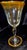 Mid 20th Century Gold Trim Optical Paneled Goblets - Set of Six For Sale - Image 12 of 12
