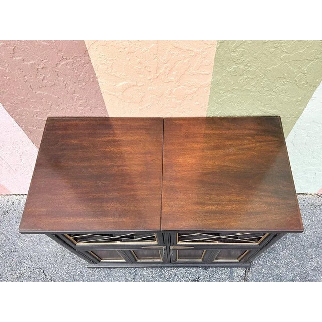 Dorothy Draper Mid 20th Century Dorothy Draper Style Chippendale Vintage Bar For Sale - Image 4 of 12