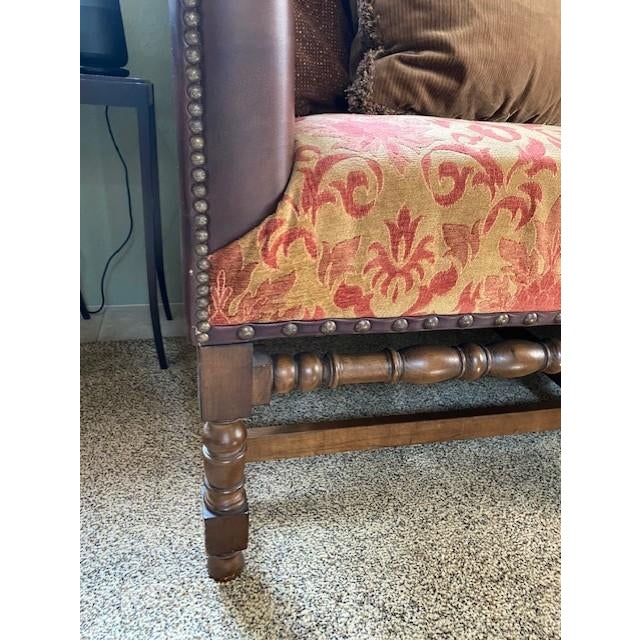 Reproduction Tuscany Style Hand Carved Open Leg Sofa Attributed to Century Furniture For Sale - Image 10 of 10