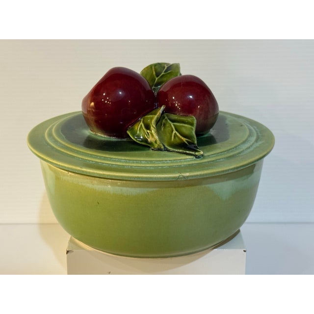Vintage Wade California Apple Motif Covered Art Pottery Bowl For Sale In Phoenix - Image 6 of 12