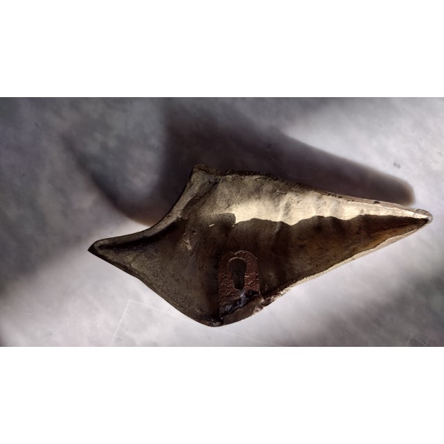 Mid 20th Century Vintage Brass Cone Sea Shell Wall Hanging For Sale - Image 5 of 8
