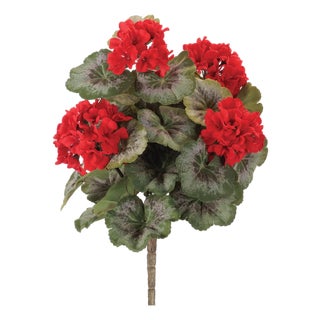 Geranium Floral Bush (Set of 2) For Sale