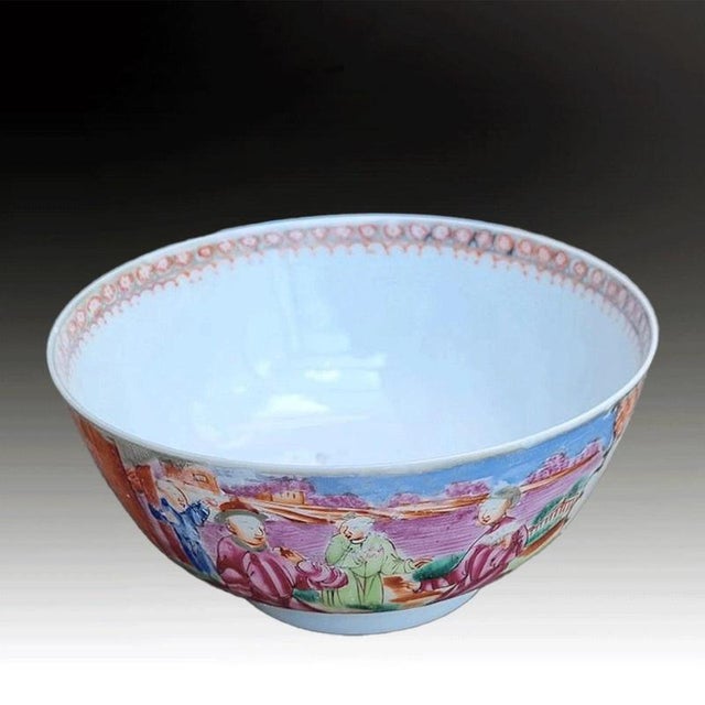 18th Century Antique Qianlong Period Chinese Enamel Decorated Bowl, 1780 For Sale - Image 5 of 8
