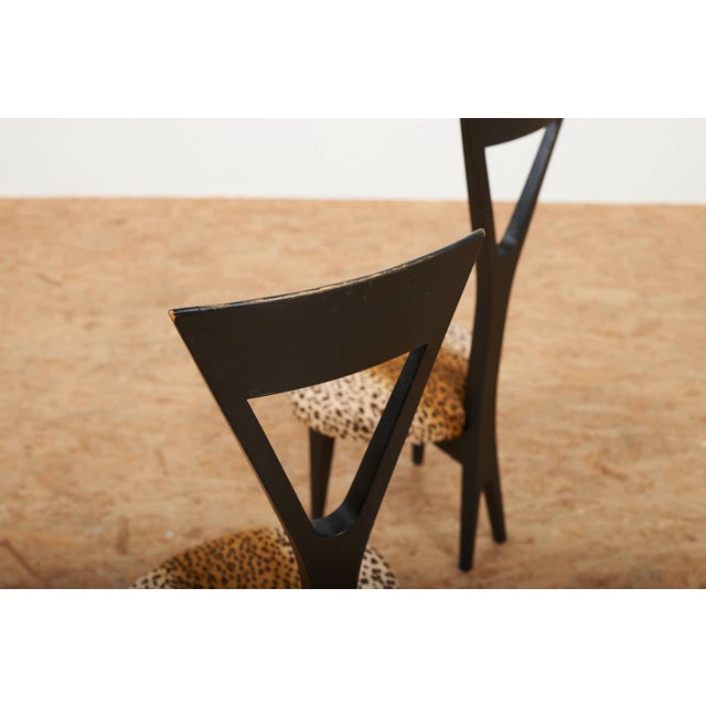 Black Fireplace Chairs in Wood by Felix Stöckli, 1950, Set of 2 For Sale - Image 8 of 11