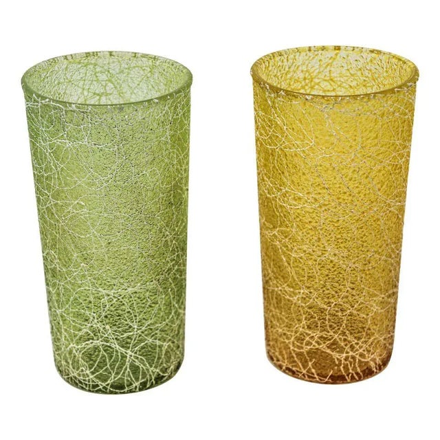 Vintage Collectible Retro Highball Spaghetti String Tumblers - A Pair For Sale - Image 12 of 12