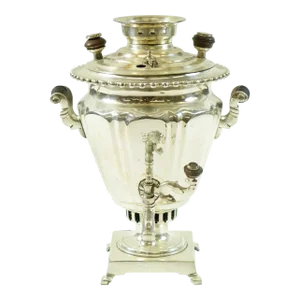 Antique Silver Plated Russian Samovar