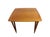 - Danish mid-century coffee table by Lauritz Larsen, 1960s. - Rounded square top with faceted lower edge and V-shaped...