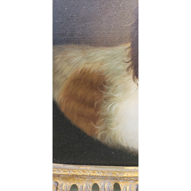 Paint 1980s Oil Painting After Samuel Giles by Chelsea House Cavalier Spaniel For Sale - Image 7 of 9