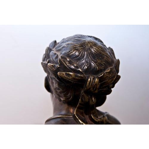 Unknown, Bust of Young Emperor, 19th Century, Bronze For Sale - Image 4 of 6