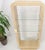 Raffia Cloth Finished Rounded Angles Étagère Display Unit Glass Shelves For Sale - Image 6 of 12