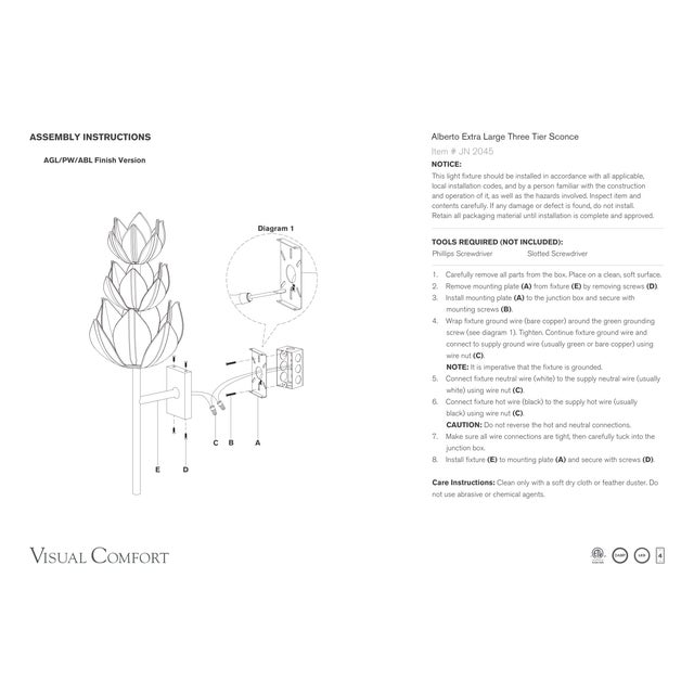 2020s Julie Neill for Visual Comfort Signature Alberto Extra Large Three Tier Sconce in Plaster White For Sale - Image 5 of 5