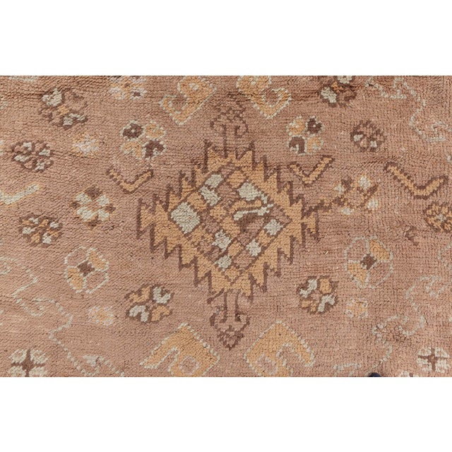 Brown 1920s Turkish Oushak Rug For Sale - Image 8 of 13
