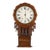 Antique Walnut and Marquetry Inlaid Drop Dial Wall Clock For Sale