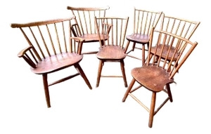 Set of 6 Country Windsor Dining Chairs