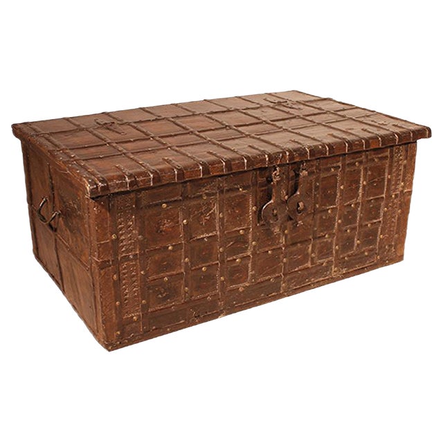 19th Century Indian Rajasthan Chest or Coffee Table For Sale