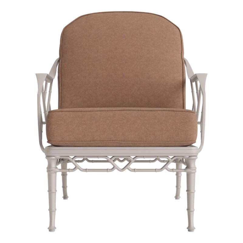 Brown Jordan Calcutta Lounge Chair, Dove Frame With Fusion Clay Fabric