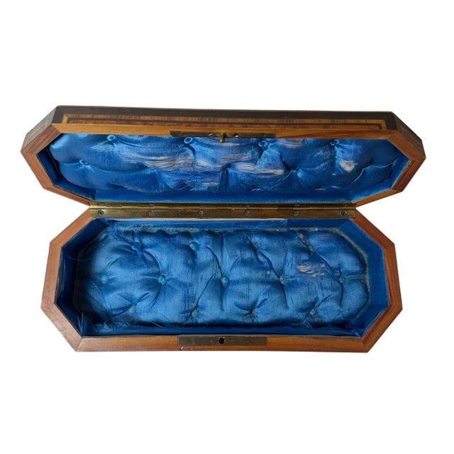 Late 19th Century 19th Century French Napoleon III Jewelry Box With Original Key For Sale - Image 5 of 8