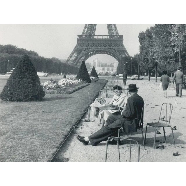 Eiffel Tower, 1950s, Black & White Photograph For Sale - Image 3 of 5