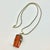 1970s Vintage Boho Chic Italian Art Nouveau Amber & Sterling Pendant Necklace, 22.5” For Sale - Image 12 of 15