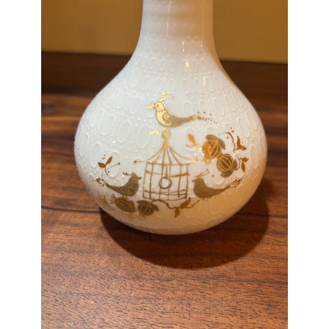 Mid-Century Modern Mid-Century Romance Collection by Rosenthal Designed by Bjorn Wiinblad Vase With Gold For Sale - Image 3 of 4