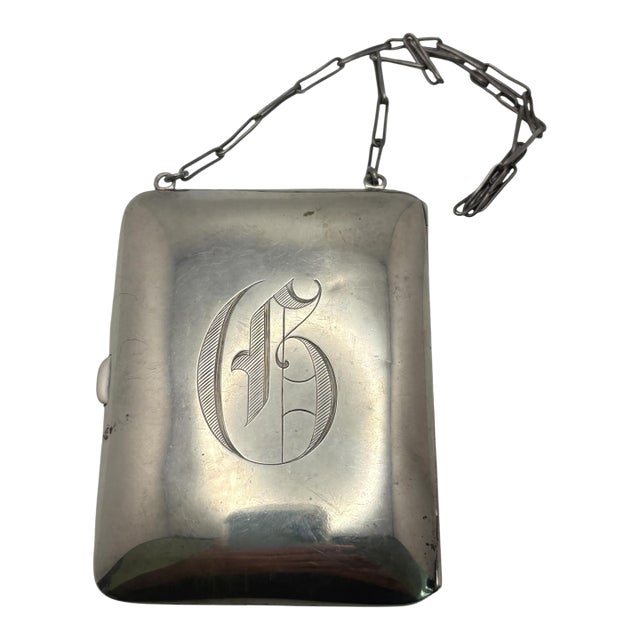 Antique Sterling Silver Compact/Coin Purse For Sale