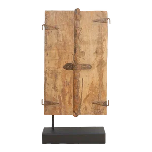 19th Century Rustic Wood & Iron Window