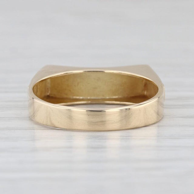 Metal 0.10ctw Diamond Ring 14k Yellow Gold Size 6 Stackable Wedding Band For Sale - Image 7 of 8