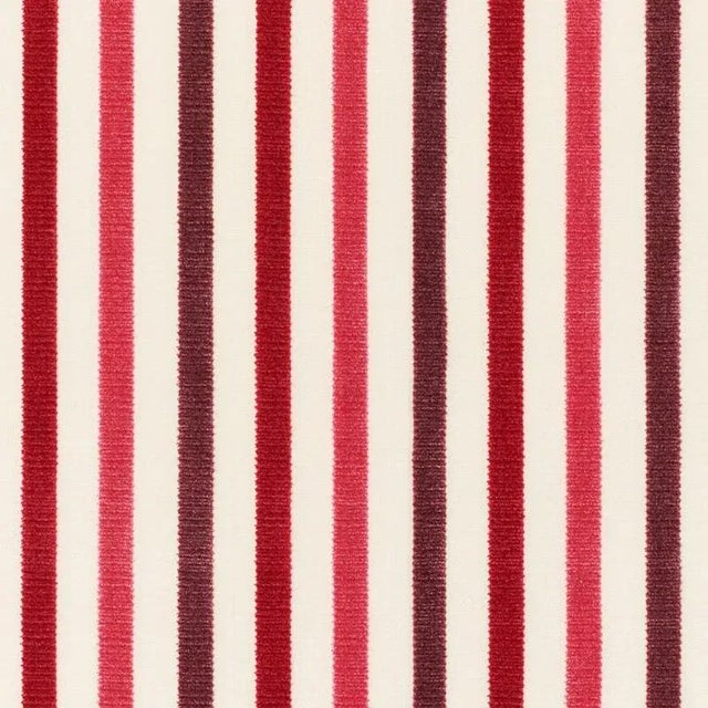 Sample - Schumacher Le Matelot Fabric in Berry For Sale