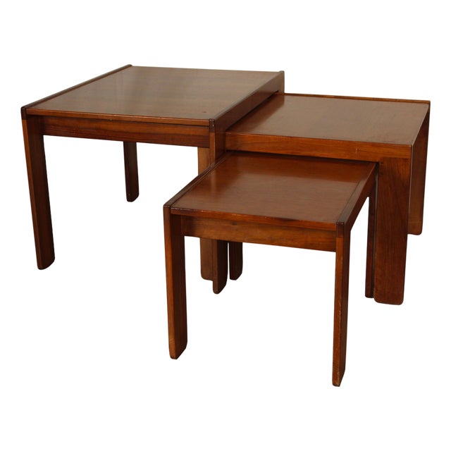 Mid-Century Modern Model 777 Nesting Tables by Afra & Tobia Scarpa for Cassina, 1965, Set of 3 For Sale