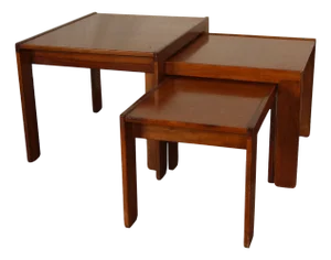 Mid-Century Modern Model 777 Nesting Tables by Afra & Tobia Scarpa for Cassina, 1965, Set of 3