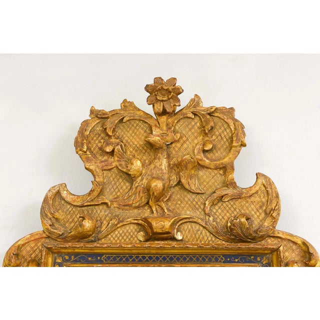 Gold Antique French Regence Style Gilt-Mirror For Sale - Image 8 of 9