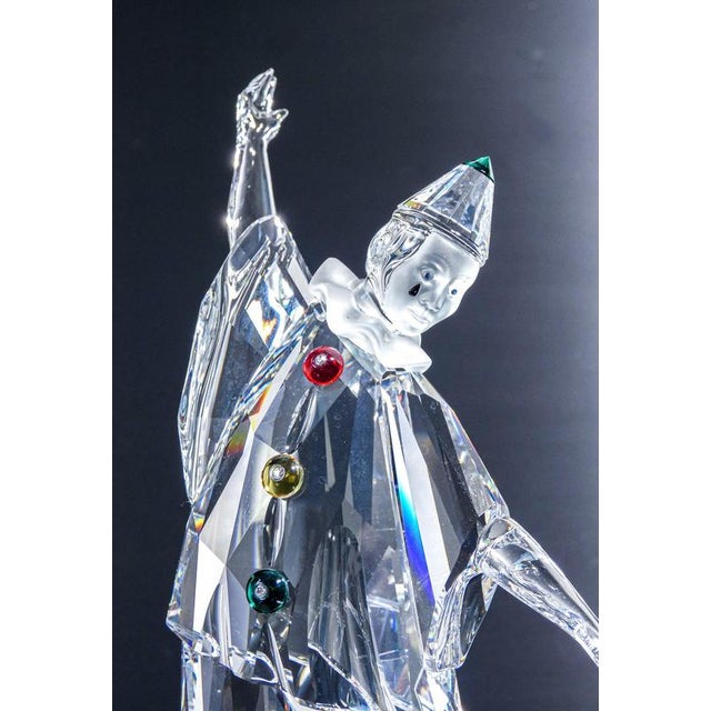 Swarovski crystal sculpture pierrot, masquerade. Austria, 1999 origin austria period 1999 brand swarovski model pierrot,...