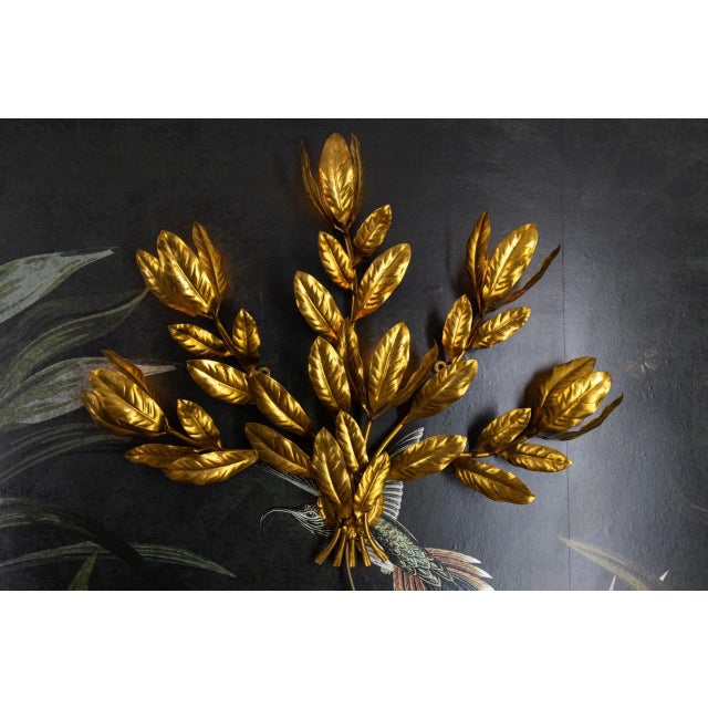 Large Hollywood Regency Gilt Metal Six-Light Sconce by, 1970s For Sale - Image 14 of 18