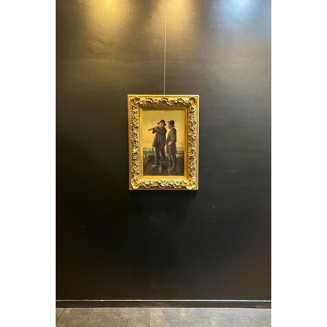 Konstantin Stoitzner, Fishermen, Oil on Canvas, Framed For Sale - Image 10 of 18