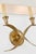 Traditional Chapman & Myers for Visual Comfort Signature Cross Bouillotte Large Sconce in Antique-Burnished Brass with Linen Shade For Sale - Image 3 of 5