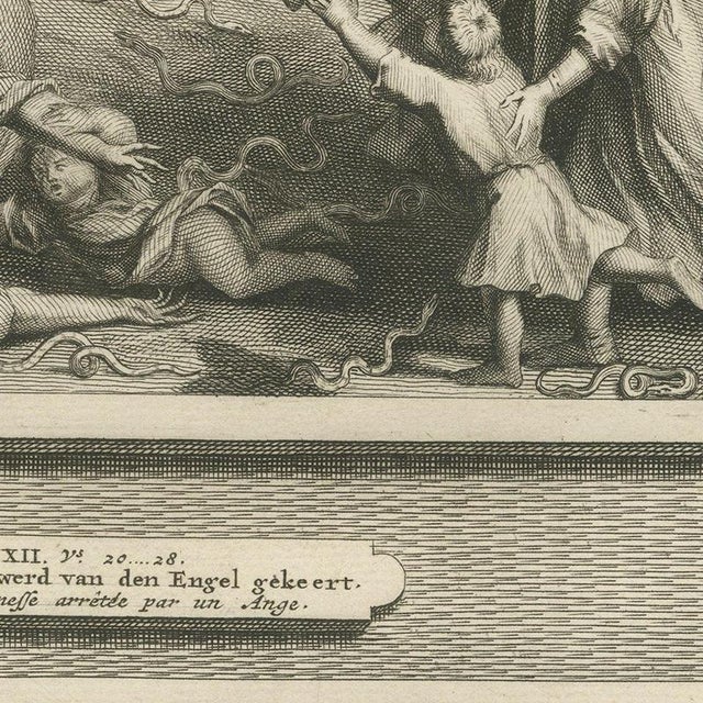 Pieter Mortier, The Brazen Serpent and Balaam's Ass Stopped by the Angel, 1700, Engraving For Sale - Image 6 of 12