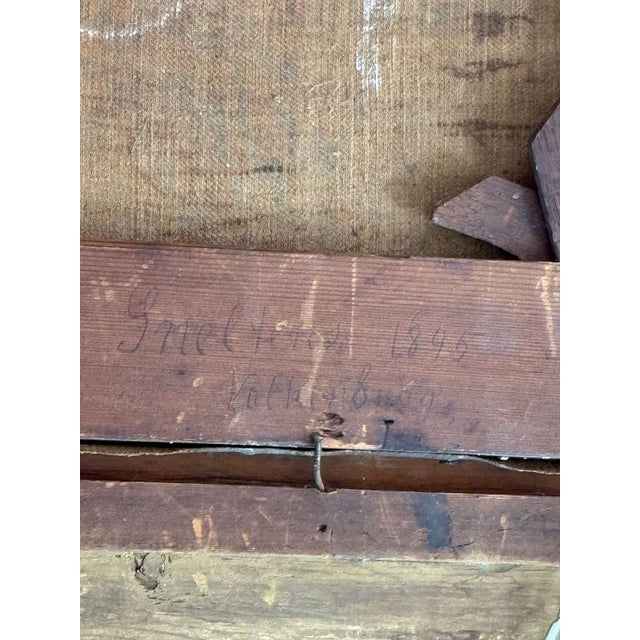 H. Sneltens Dutch Portrait Gilt Frame Oil Painting For Sale - Image 16 of 18