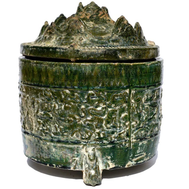 Chinese Han Dynasty Glazed Hill Jar For Sale - Image 3 of 7