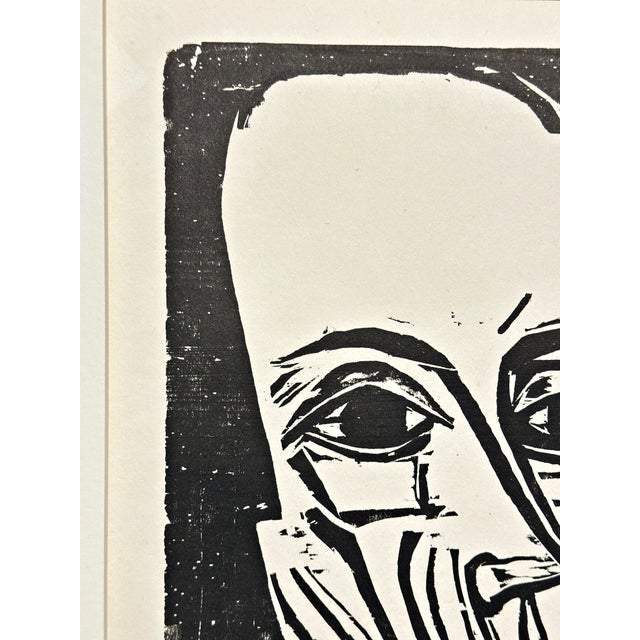 Erich Heckel, Portrait of Asta Nielsen, 1919, Woodcut, Framed For Sale - Image 7 of 8