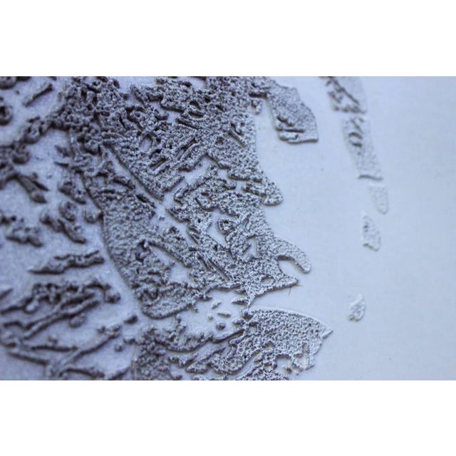 Wood Psychedelic Art Silver Carved Resin Panel by Stefano Bersani for Recherche, 1970s For Sale - Image 7 of 9