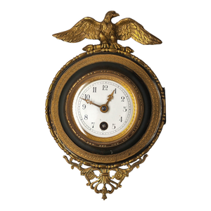 19th Century Small Alcove Wall Clock Cartel