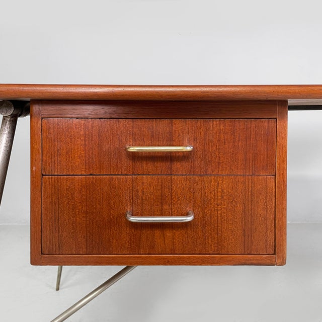 Mid-Century Modern German Teak Desk by Børge Mogensen for Søborg Møbler, 1950s For Sale - Image 6 of 17