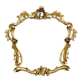 Mexican Baroque Mirror Frame, Handmade in wood, Gold Leaf, Early 19th Century For Sale