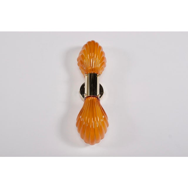 Hollywood Regency Italian Coquille Wall Lights, 1970s, Set of 2 For Sale - Image 3 of 7