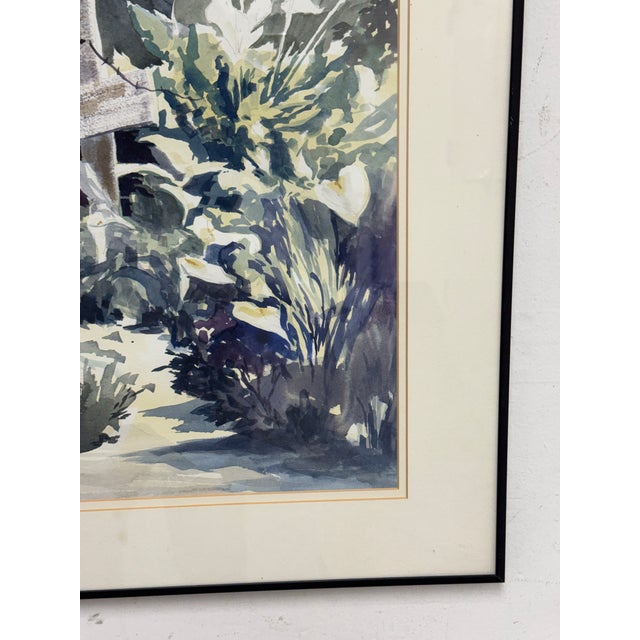 Gray Ann Cunningham Calla Lillies Framed Watercolor, Circa 1997 For Sale - Image 8 of 11