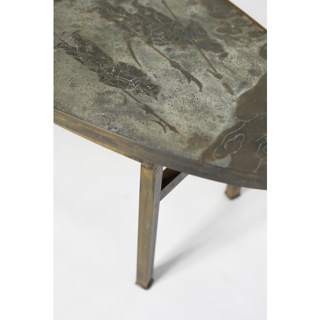 1960s Ming Coffee Table by Philip & Kelvin Laverne, Bronze & Pewter, 1965 For Sale - Image 5 of 13